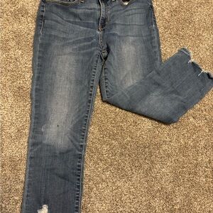 Judy Blue Denim Capris Size 7/28 Skinny Fit Capri Raw Hem